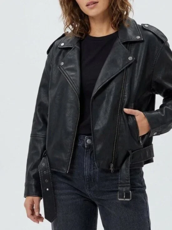 Wild Fable Faux Leather Biker Motorcycle Jacket Size - Picture 2 of 5